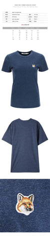 Maison Kitsune Women's Fox Head Patch T-Shirt Navy Melange IW00112KJ0008 H481 84812262 [P]