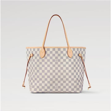Louis Vuitton Neverfull MM White Damier Pattern Rose Beige N40604 141617663 [P]