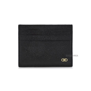 SALVATORE FERRAGAMO NERO 0776843 FW25 Herren Doppel-Gancini Kartenetui 1478 141617961 [P]