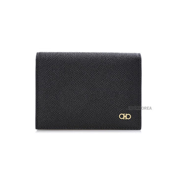 Salvatore Ferragamo 66 1665 NERO 0784673 FW25 Unisex Gancini Cardholder 141617966