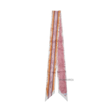 Salvatore Ferragamo Gravure Print Scarf 32 1131 ARANCIO ROSA 0785719 FW25 141618057
