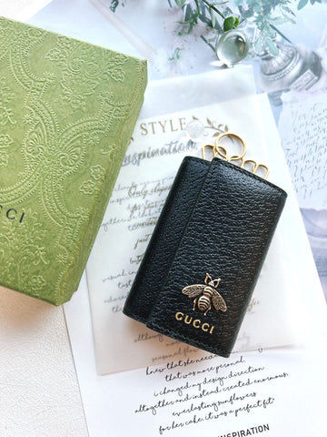 Gucci BEE Leather Key Case 523683 DJ20T 1000 141645497