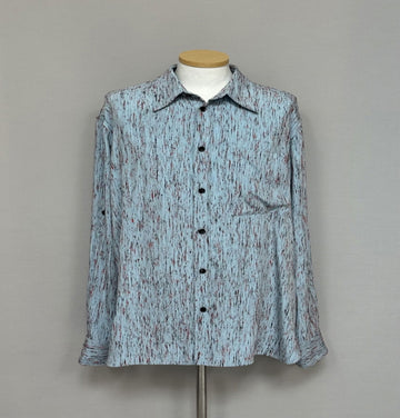 Bottega Veneta Textured Viscose Stripe Shirt with Embroidery (105) 141668158