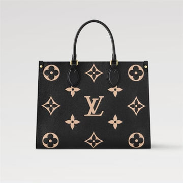 Louis Vuitton OnTheGo MM Monogram Black Beige M45495 141704280 [P]