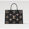 Louis Vuitton OnTheGo MM Monogram Black Beige M45495 141704280 [P]