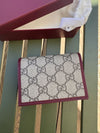Gucci Horsebit 1955 Card Case Wallet Beige Ancora Red 621887 141704637 [P]