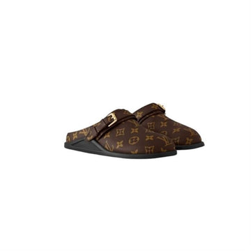 LOUIS VUITTON Chenille Clogs Brown 1AHMG 141711704 [P]