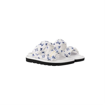 Louis Vuitton Full Pillow Comfort Mule White Blue 1AHMK 141711707 [P]