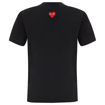 COMME DES GARCONS Damen T-Shirt mit Herz-Patch in Schwarz - AX-T340-051-1 139000084