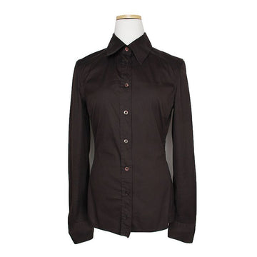 Gucci Deep Brown Cotton Blend Shirt 44 141718451