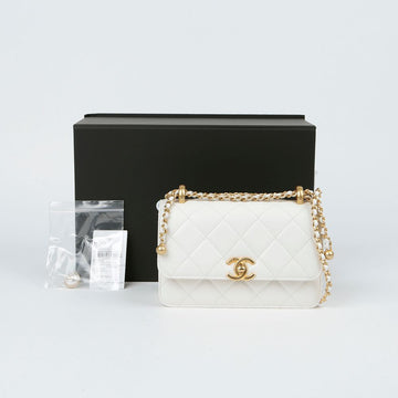 CHANEL AS2615 CC Logo Mini Flap Chain Shoulder Crossbody Bag 141289702