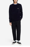 MAISON KITSUNE Baby Fox Patch Cozy Rundhals-Pullover Navy HM00502KT1006 P480 141802913 [P]