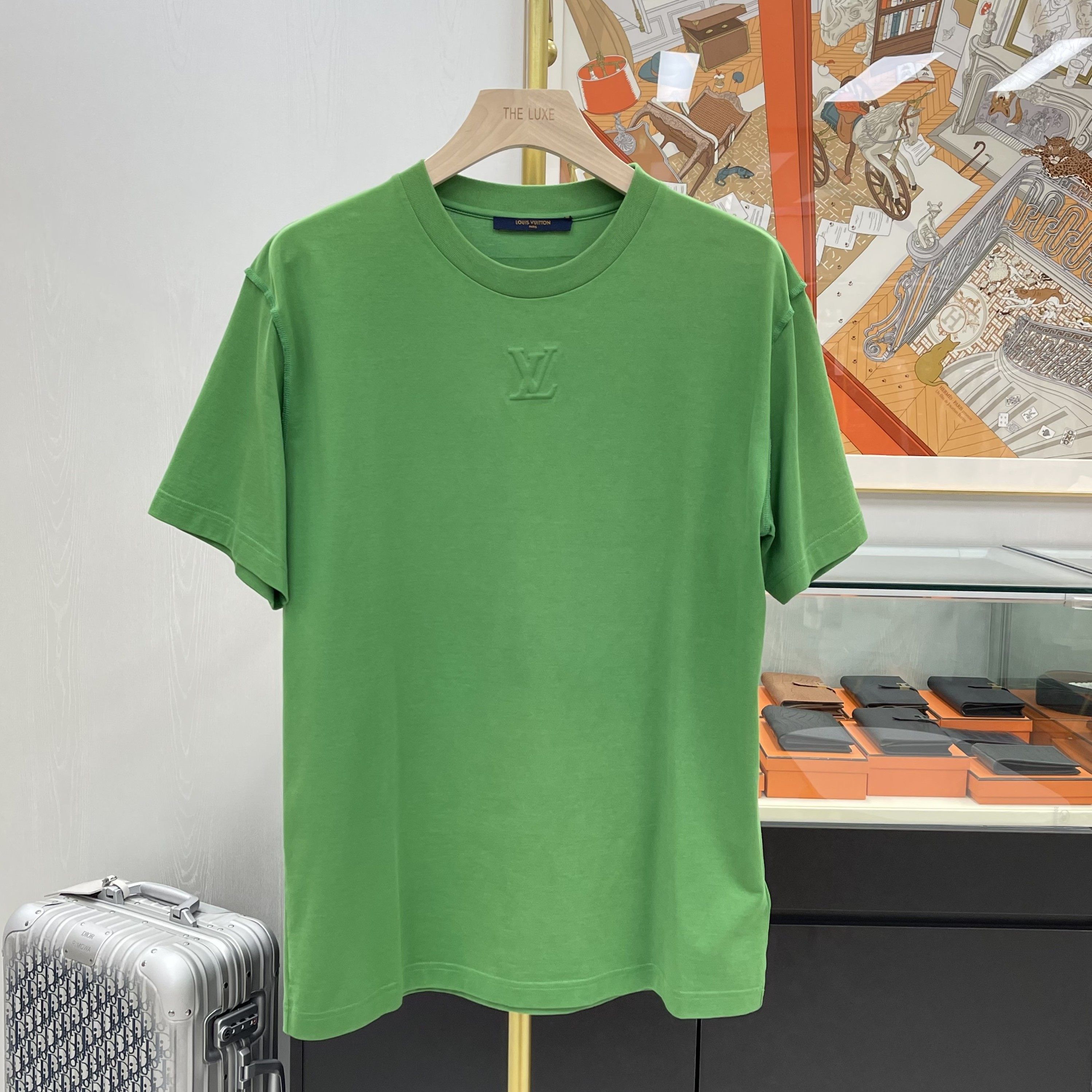 Louis Vuitton Embroidered LV Short Sleeve T-Shirt Green L