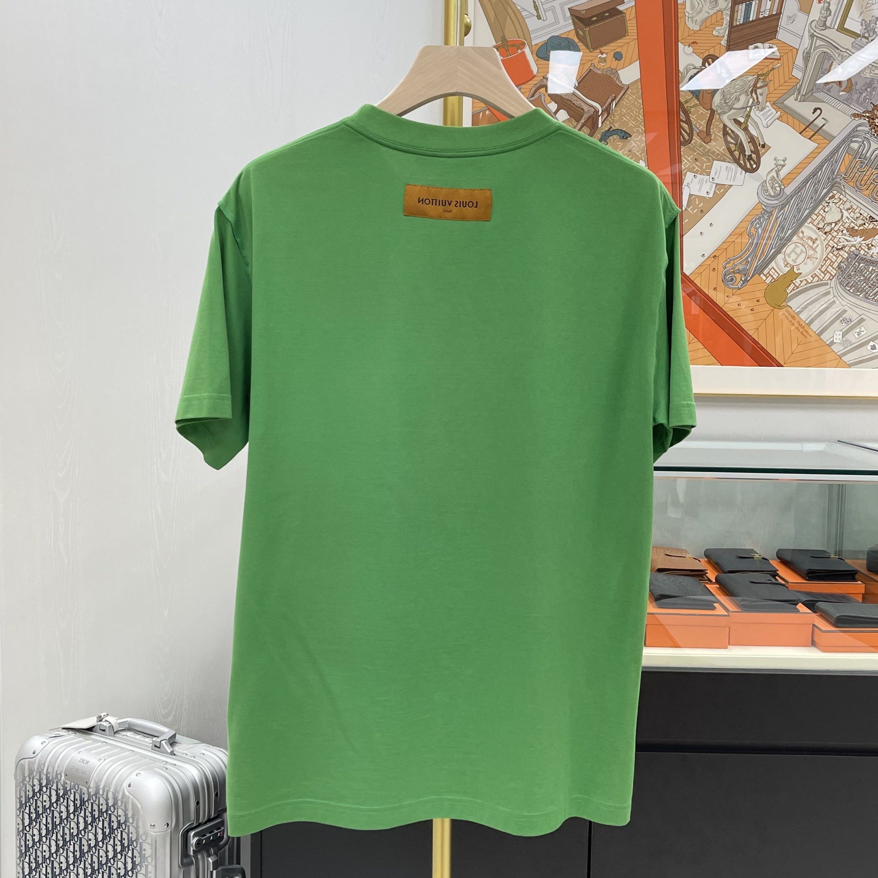 Louis Vuitton Embroidered LV Short Sleeve T-Shirt Green L