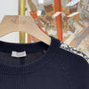 DIOR オブリークインサートニット ネイビー L 141812450 [P]