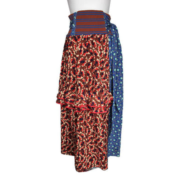 MARNI Mehrfarbiger Baumwoll-Seiden-Wickelrock 55 141821183