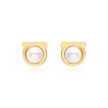 Salvatore Ferragamo Gancini Pearl Earrings 145240126