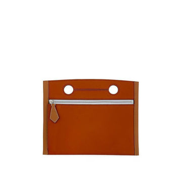 HERMES Backpack 30 Brick/Camelgold mit Silberprägung U-Stamp 5HA0365 133626353