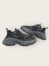 BALENCIAGA ダーティ ブラック クリアソール トリプルS スニーカ 43 42720809 [P]