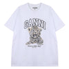 GANNI ベーシックジャージレオパードリラックスティーシャツ T4124-943 141983379 [P]