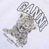 GANNI ベーシックジャージレオパードリラックスティーシャツ T4124-943 141983379 [P]