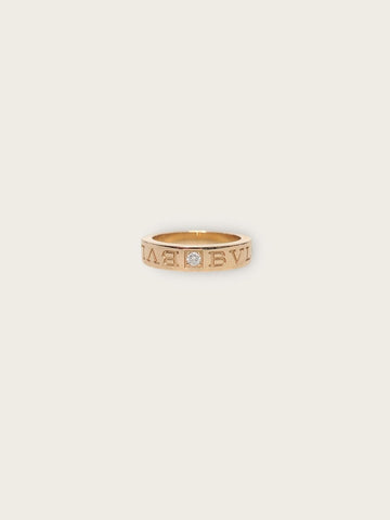 BULGARI Roségold 1P Diamant B.Zero1 Essential Band Ring 48 142019045