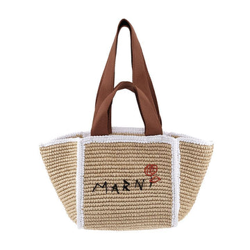 MARNI 実物シロマクラメスモールショッパーバッグトートバッグ stamp: SHMP0121L0 P6769 ZO761 144648462