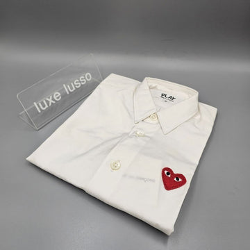 GUCCI Comme des Garçons Kids Herz Knopfhemd Weiß A-ZB501-100-2 142052090