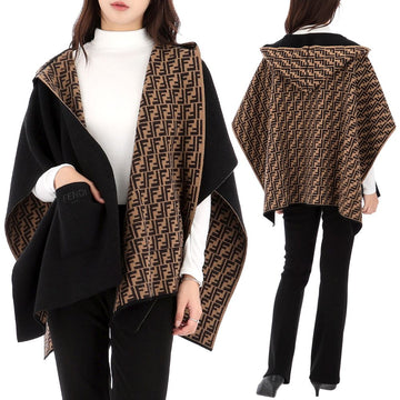 FENDI リバーシブルウールフードケープ大人サイズJFQ056 AKLS F1M0T 142054255
