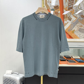 Hermes H Bartack Crewneck Sweater L Eucalyptus H557250 142074615