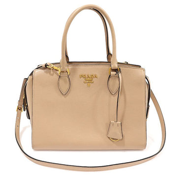 PRADA ベージュ グレース カーフスキン ゴールドレタリング 2WAY EP16582PR 142080567