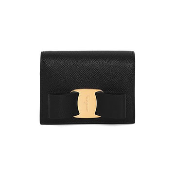 SALVATORE FERRAGAMO 反対に向いたボウの二つ折り財布 160315377 [P]