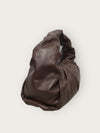 Bottega Veneta Bark Brown Leather Shirring Hobo Shoulder Bag 142146136 [P]