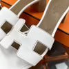 Hermes Oasis Sandal Slipper White H071002 142216858 [P]