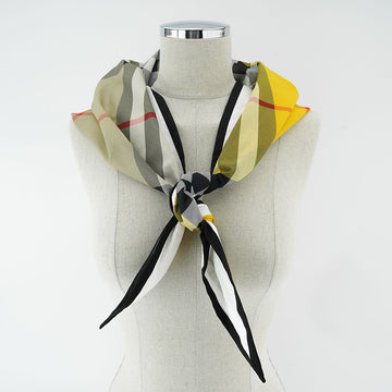 Burberry Triangle Check Scarf Yellow Cotton 80452831 142257017