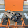 Hermes Oasis Sandal Slipper Black H071002 142309072 [P]