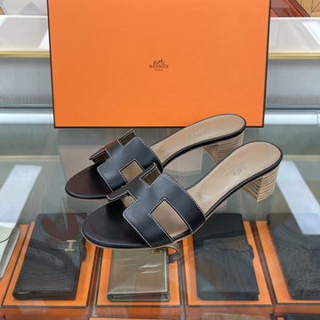 HERMES Oasis Sandalen Slipper Schwarz H071002 142309072