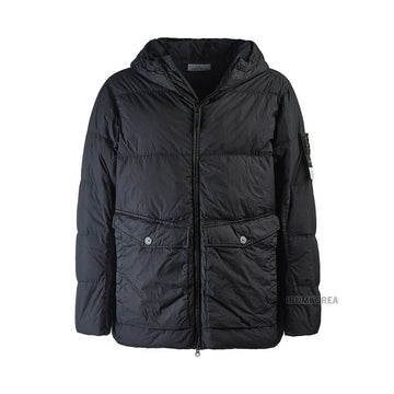 Stone Island Men's Crinkle Reps Hooded Padded Jacket 142311775