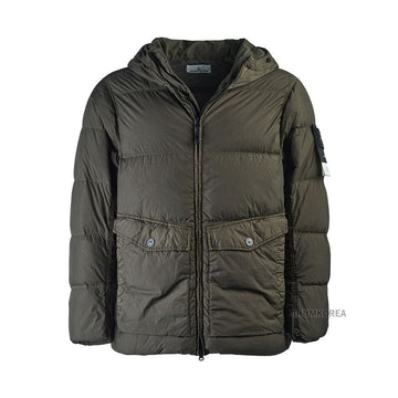 Stone Island Men's Crinkle Reps Hooded Padded Jacket 142311778