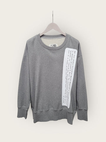 MAISON MARGIELA グレー ディスクリプション プリント トレーナー 42358173