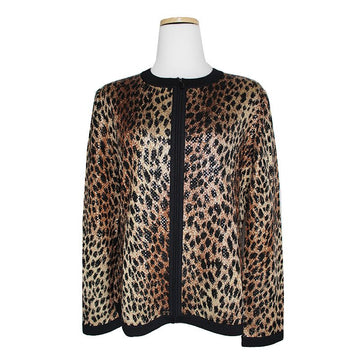 ST. JOHN センゾンコレクション レオパードシーケンジップジャケット 66 142452782