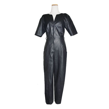 REBECCA TAYLOR Schwarzer Eco-Leder-Overall 55 142460184