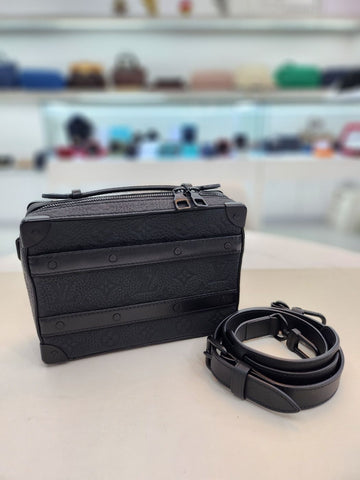 Louis Vuitton Handle Soft Taurillon Trunk Black Crossbody M59163 142488528