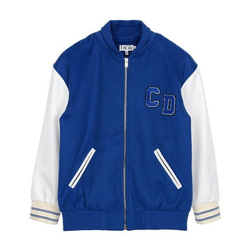 Dior KIDS Blue CD Wool Cashmere Varsity Blouson Jacket 4SBM21PEAB Y160 73506439