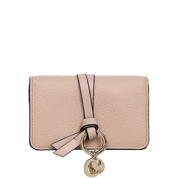 Chloe Cement Pink Alphabet Card Wallet 76304537