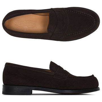 J.M. Weston JM Weston 25FW Brown Suede 180 Loafers E 11415181801F BROWN 102943986
