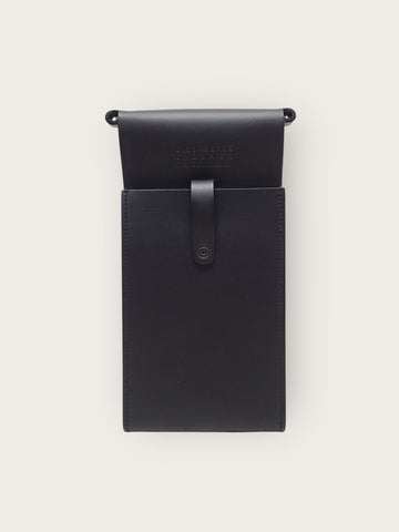 Maison Margiela Black Calfskin Phone Holder Crossbody Bag 58047085
