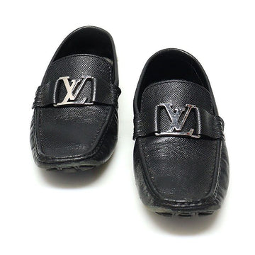 LOUIS VUITTON Schwarze Taiga-Leder Monte Carlo Mokassins Herren Loafer 7 1A3K2H 142547381