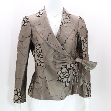 ARMANI COLLEZIONI Armani Collegioni Blümchenmuster Kragenjacke kk10538938 142561545