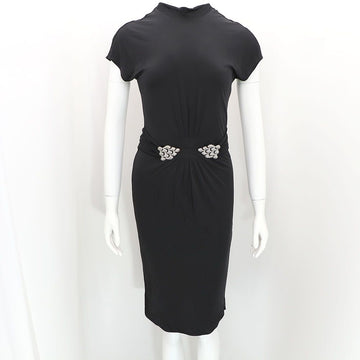 ROBERTO CAVALLI Schwarzes Kleid mit Detailvorn von kk97080925 142561600